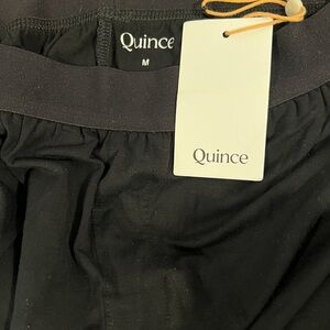 Quince Bamboo Jersey Relaxed Black Lounge Pants